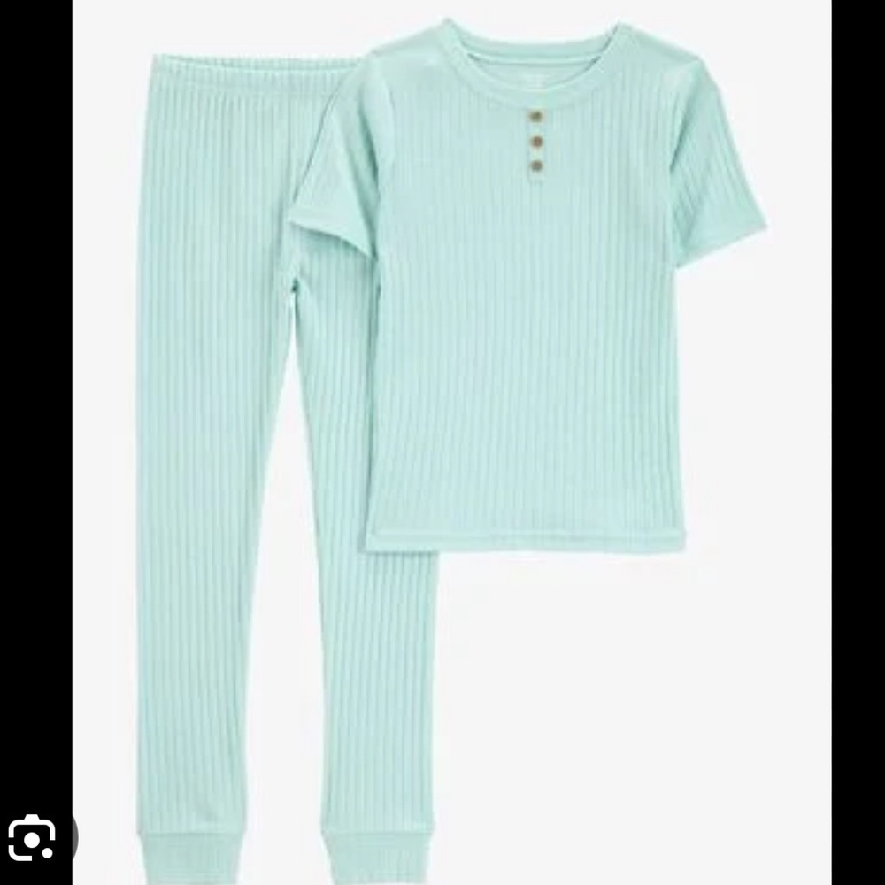 Carter's Light Blue Striped Pajama Set